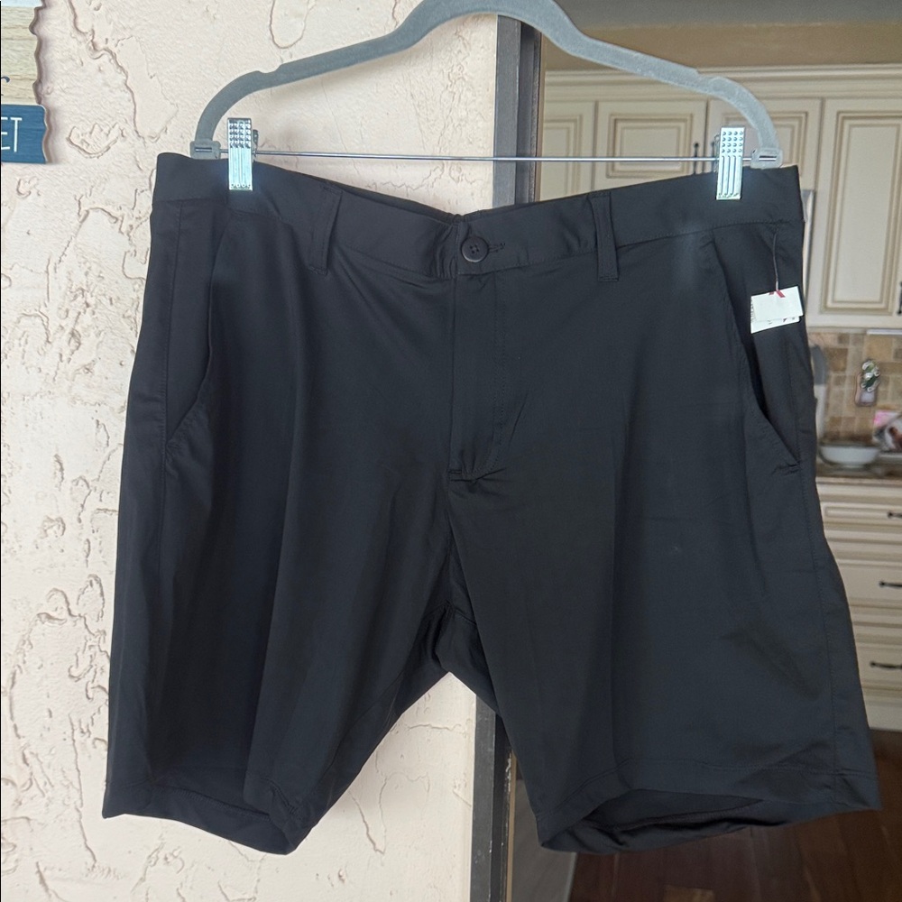 Grayson & Dunn Classic Black Men's Flat Front Shorts golf ⛳️